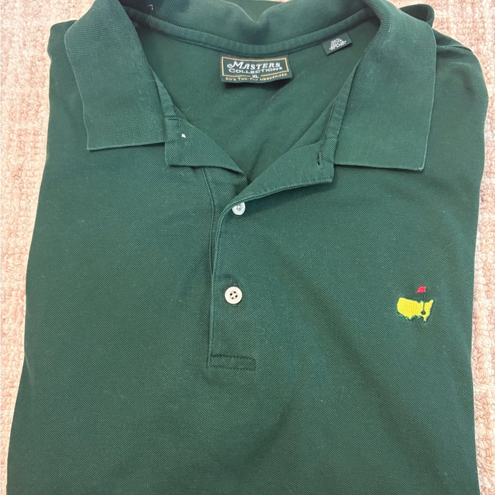 Vintage Masters Dark Green Golf Polo Shirt